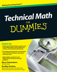 Technical Math for Dummies front cover